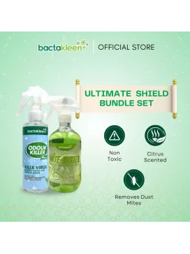 BACTAKLEEN Ultimate Shield Bundle Set | Odour Killer (200ML) + Mite Buster (500ML)