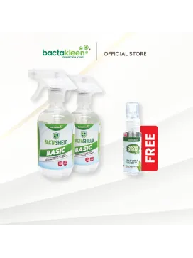Bactashield Basic 500ml x 2 [FREE Odour Killer 20ml]