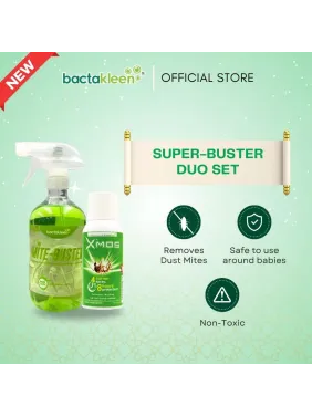 BACTAKLEEN Super-Buster Duo Set | Xmos (83ML) + Mite Buster (500ML)